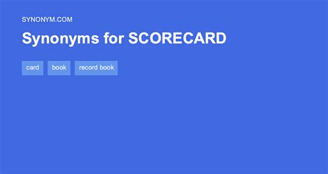 Scoreboard Synonyms & Antonyms .